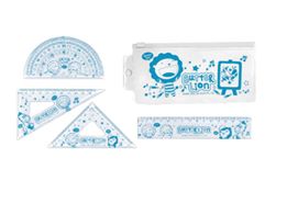 限1出清無退換貨(藍色)奶油獅 RK-008 學生套尺(內附60度跟 