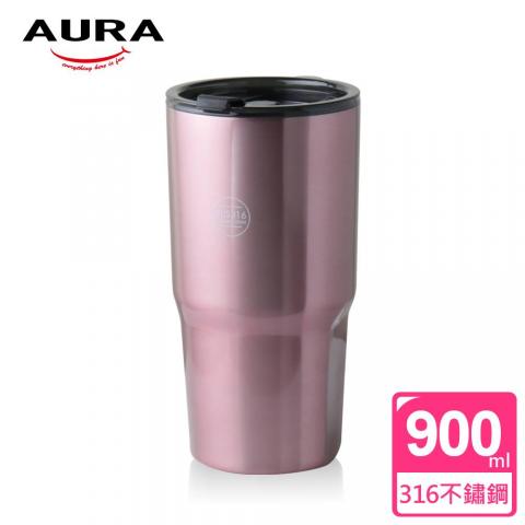 7/20限1出清 (玫瑰金/900ML)【AURA艾樂】316不鏽鋼巨大保 