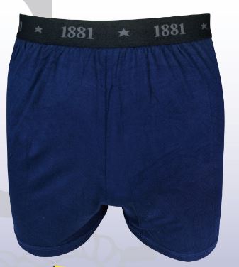 (藍/XL)【1881-3011】織帶超柔平口褲(材質柔軟.透氣.舒適 