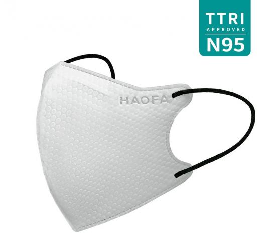 (晨霧灰/M)【HAOFA】N95立體醫用口罩30入氣密型99%防護立 