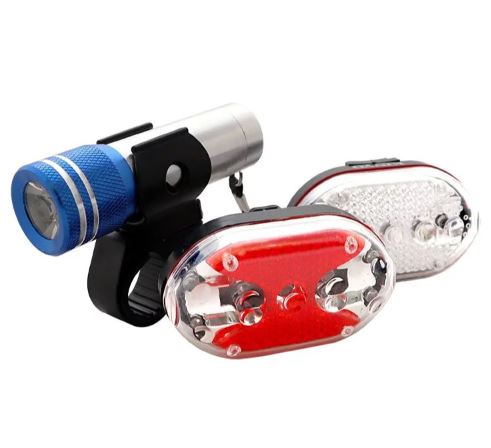 【KINYO】25W高亮度自行車燈組BLED-7255(手電筒+警示燈*2 