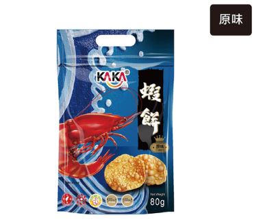(原味)KAKA 醬燒蝦餅80g @餅乾零食點心