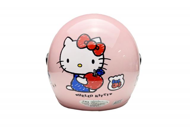 贈主購金140(蘋果Kitty/粉)EVO小童款卡通3/4罩式安全帽CA 