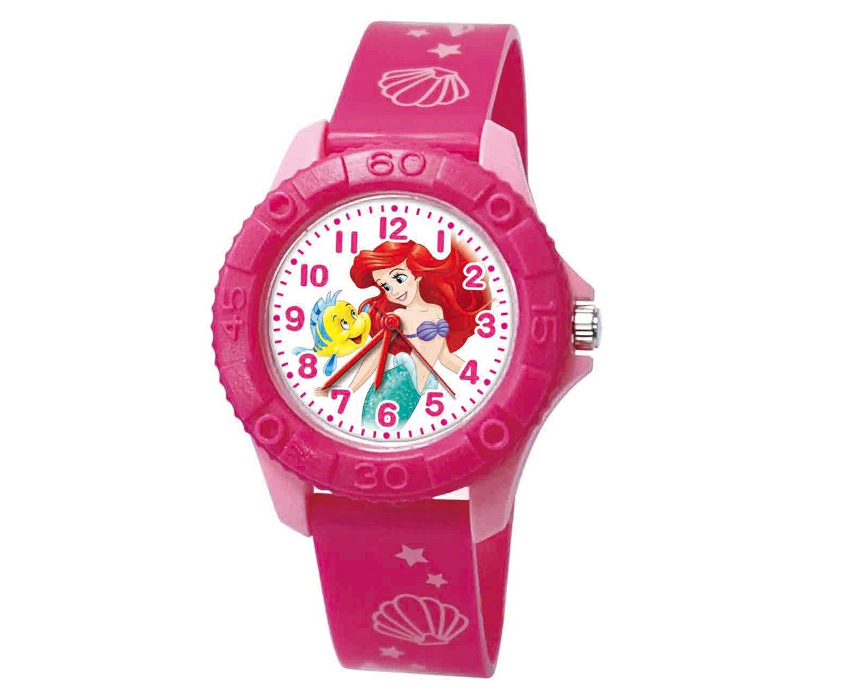 (小美人魚)迪士尼系列米奇防潑水雙色殼兒童手錶 @兒童手錶 