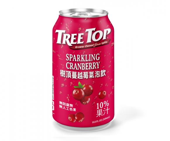 (單瓶)【樹頂Treetop】蔓越莓氣泡飲320ml @飲料
