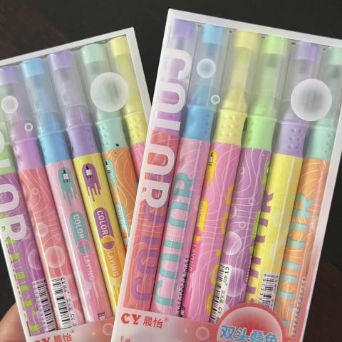 6支【疊色雙頭螢光筆｜高顏值 X 功能派】限量代購