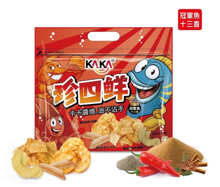 丹爸週年慶省10 KAKA珍四鮮 冠軍魚十三香88G 四味總匯辣個 