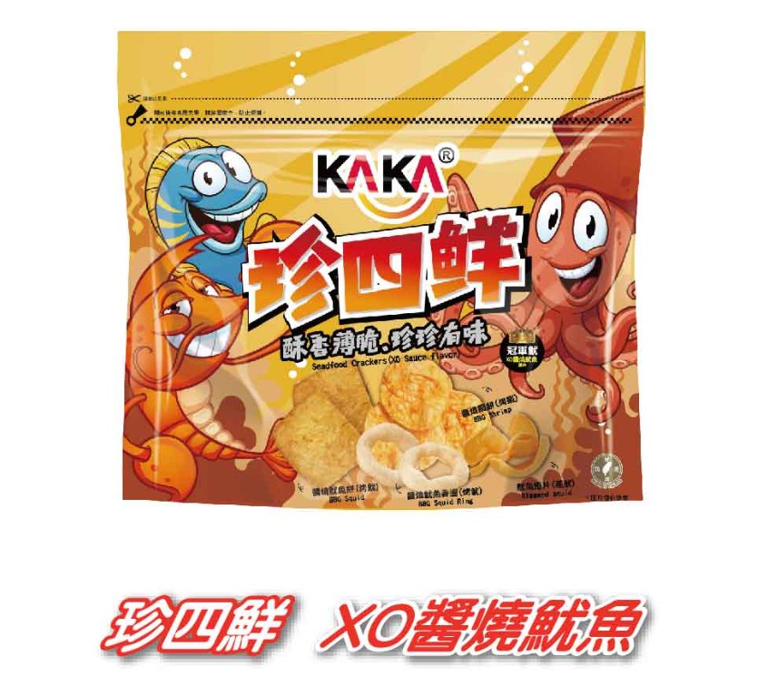 丹爸週年慶省10 全新升級！KAKA珍四鮮 醬燒魷魚風味88G X 