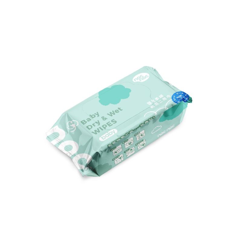nac nac嬰兒柔細乾濕二用巾(80抽/包) ＠濕紙巾柔濕巾