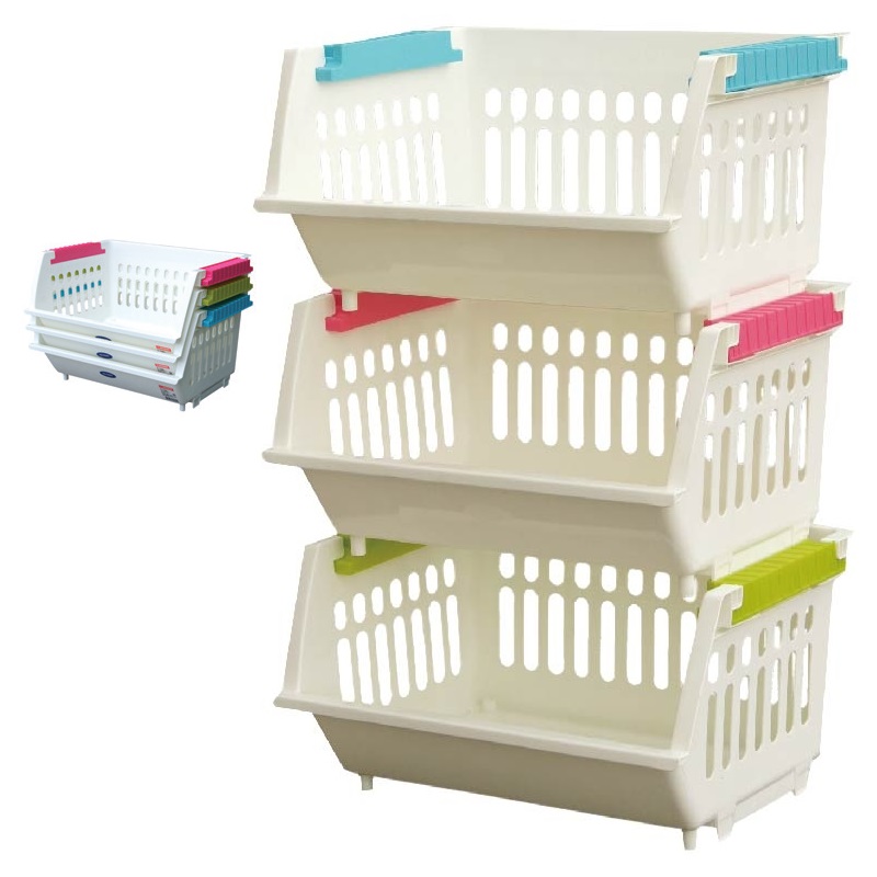 (不挑色) 聯府keyway 彩樣重疊籃Q3-0320 @收納籃