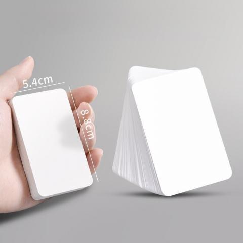 (100張入/部分盒損不影響使用)簡約空白單字卡／硬卡小卡片 