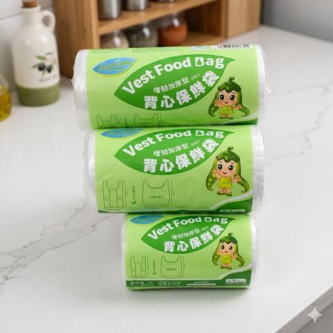 合購(小+中+大)食品級背心式加厚保鮮袋 塑膠袋 手提