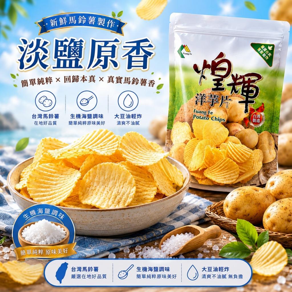 (淡鹽原香180g/純素/超厚切波浪)【煌輝】我是馬克聯名款  