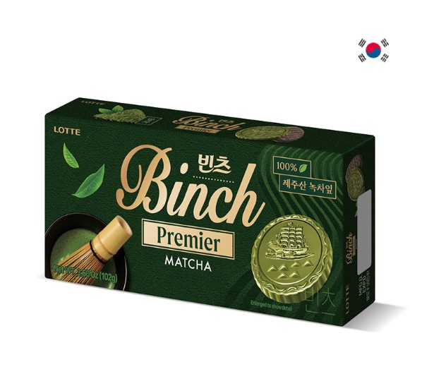 韓國 樂天BINCH抹茶餅乾102g.午茶點心首選
