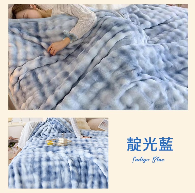 搶購價(靚光藍)寢室安居 兔毛絨毯被(純色款) @棉被寢具被 
